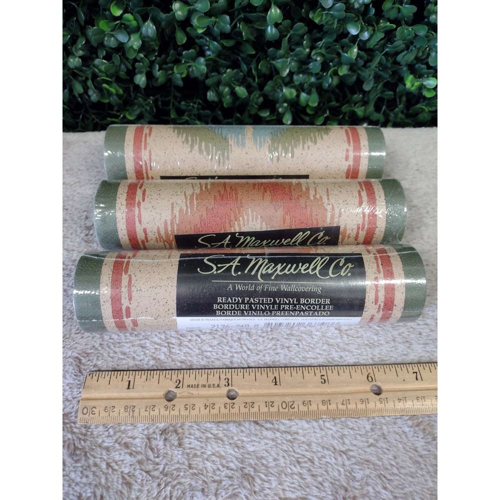 Southwestern / Santa Fe 3 Rolls Wallpaper Border Prepasted Vinyl‎ S.A. Maxwell